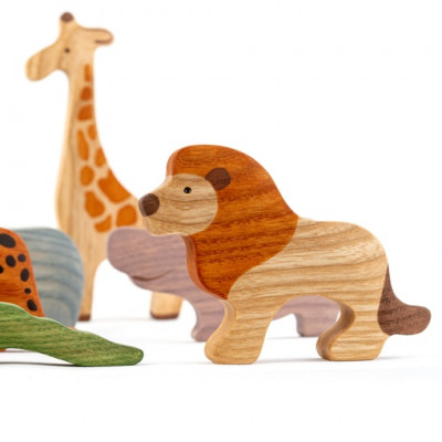 Африканские животные (9 игрушек: Зебра, Жираф, Крокодил, Бегемот, Носорог, Слон, Мартышка, Лев)